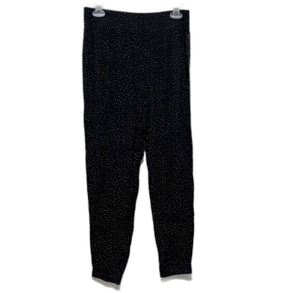 H&M Basic Jogger Pants Black Stretch Elastic Waist Lightweight Women size Medium - Picture 1 of 6